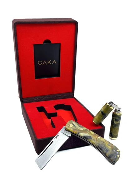 Caka Origin Origin - Bıçak Çakmak Seti - Açık Yeşil - Resim 3