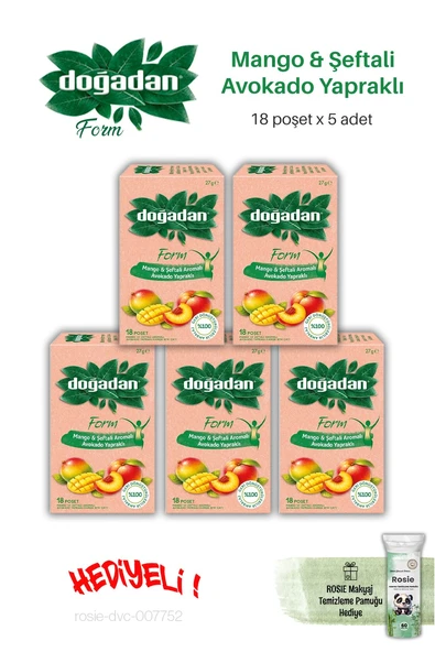 Doğadan 18'li x 5 adet Form Mango & Şeftali ve ROSIE ürün görseli 1