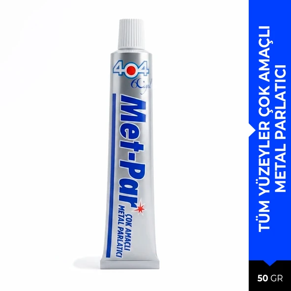 404 Met-Par Çok Amaçlı Metal Parlatıcı Cila 50 gr Pas ve Kir Sökücü Uzun Süreli Koruma ürün görseli 1