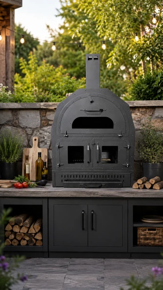 Dorello Mangal Barbekü Profesyonel Odun Ateşli Taş Fırın ürün görseli 1