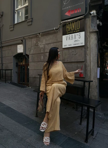 Pantolon Ve Bluz Müslin Takım - Resim 6