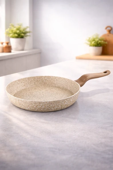 LAVONNI Eco Diez 20 cm Granit Tava Cappucıno – Yanmaz Yapışmaz, Çizilmez Yüzey, Sağlıklı Pişirme, Ergonomik Saplı ürün görseli 1