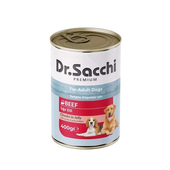Dr. Sacchi Sığır Etli Köpek Konservesi 400 Gr ürün görseli 1