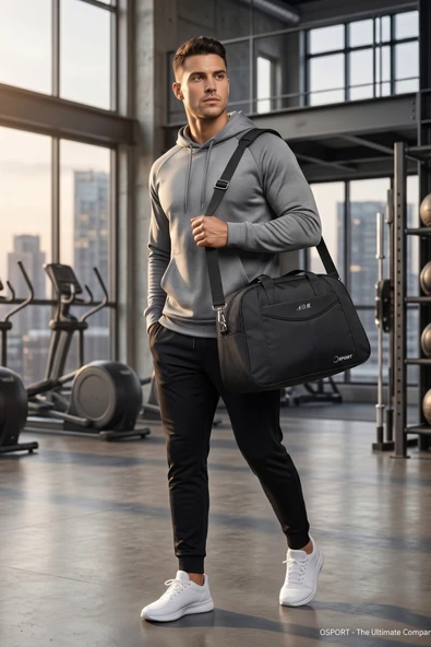 ADM 01 Orta Boy Unisex Seyahat&spor El Valizi SİYAH ürün görseli 1