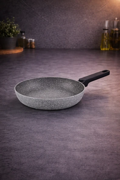 LAVONNI Valeria 28 Cm Granit Ezme Tava Gri Yapışmaz ürün görseli 1