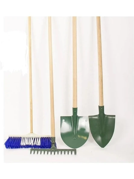 Standart Bahçe Seti 8'li ( Bel+kürek+tırmık+fırça) ürün görseli 1