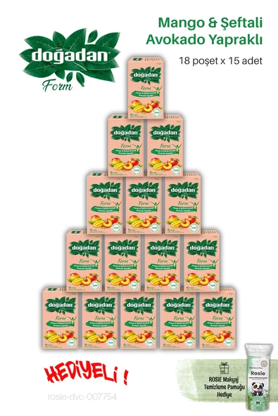 Doğadan 18'li x 15 paket Form Mango & Şeftali ve ROSIE ürün görseli 1