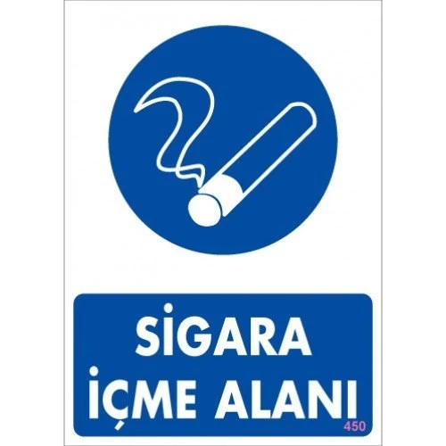 Pvc Levha quot;Sigara İçme Alanıquot; 25X35 Cm ürün görseli 1