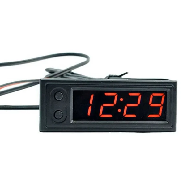 Dijital Termometre Voltmetre ve Saat Komponent Led 22mm Kırmızı ürün görseli 1