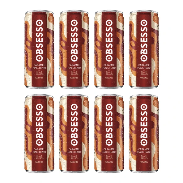 Obsesso Caramel Macchiato Soğuk Kahve 250 ml x 8 Adet ürün görseli 1