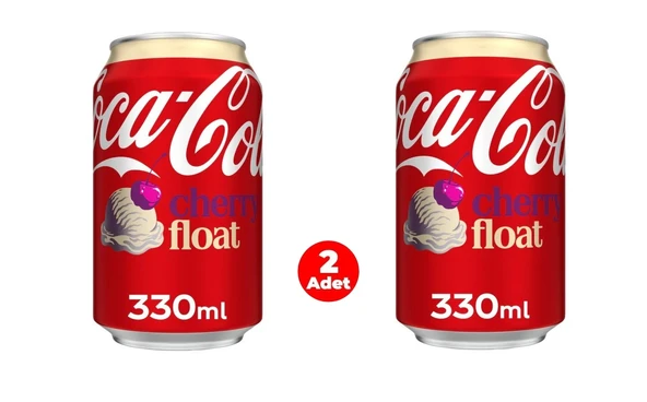 Coca Cola Cherry Float - Kiraz ve Vanilya Aromalı Gazlı İçecek 330 ml (2 ADET) ürün görseli 1