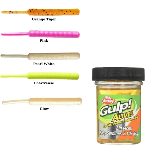 Berkley Gulp Alive Baby Sardine 4cm LRF Silikonu  Pink ürün görseli 1