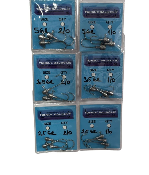 Tonguç Balıkçılık Youvella İğneli 3 Adet Jig Head  3,5 GR- 2/0 ürün görseli 1