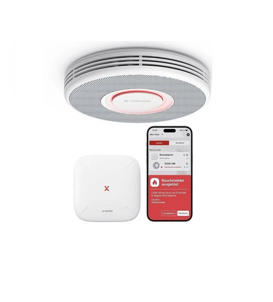 X-Sense XS0B-MR Duman Dedektörü SBS50 Baz İstasyonlu,Kablosuz, Yangın Alarm SETİ Wi Fi li (1 Adet XS0B-Mr Duman Dedektörü+1 Adet SBS50 Baz istasyonu) ürün görseli 1