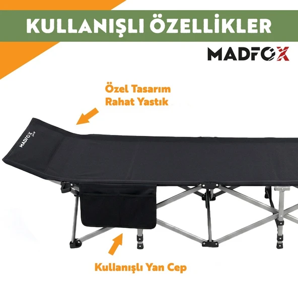 Madfox AeroLift Katlanır Kamp Yatağı Kampet - Resim 9