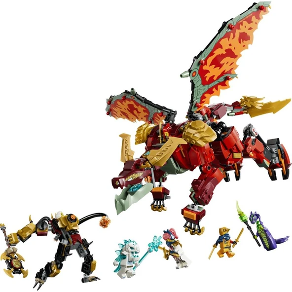 LEGO 71868  NINJAGO® Wyldfyre'ın Dönüşen Ejderha Robotu ürün görseli 1