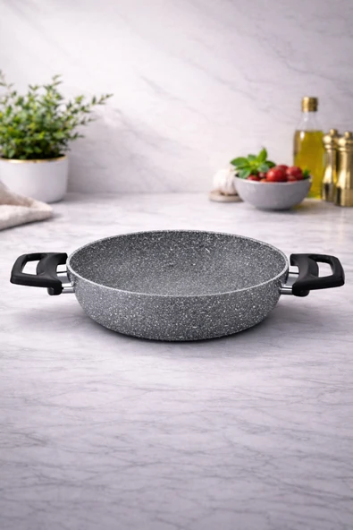 LAVONNI Diez 24 Cm Granit Ezme Sahan Gri Yanmaz Yapışmaz ürün görseli 1