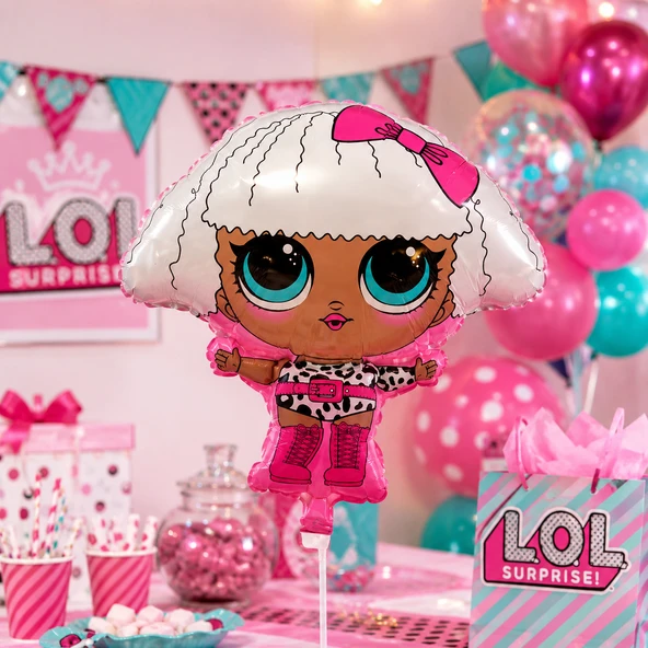 LOL Temalı Şekilli Folyo Balon 53x65 cm Doğum Günü Parti Süsü Çocuk Dekorasyon Balonu ürün görseli 1
