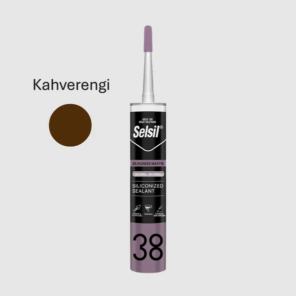 Selsil Kahverengi Renk Silikonize Mastik 500 g - 270 ml ürün görseli 1