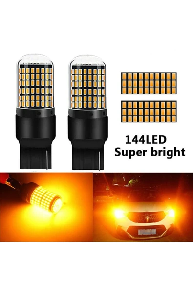 144 Led T20 Ampul Tek Duy Turuncu Led 2 Adet ürün görseli 1