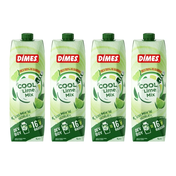 Dimes Cool Lime Özü 1 lt 4 lü ürün görseli 1