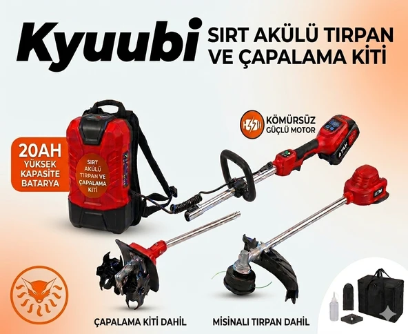 Kyuubi Sırt Tıpı Akülü Tırpan ve Çapalama Seti ürün görseli 1