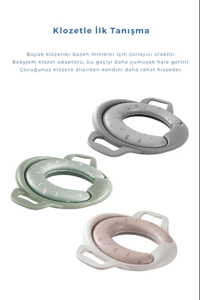 Babyjem Mega Klozet Adaptörü Soft Yeşil - Resim 4