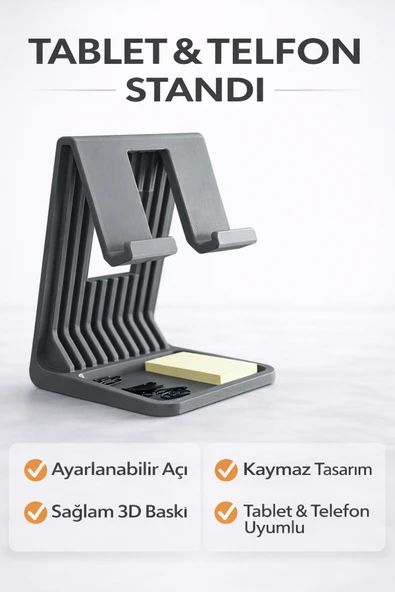 iPad & Tablet Yükseltici Stand – Ergonomik Masaüstü Tablet Tutucu - Resim 2