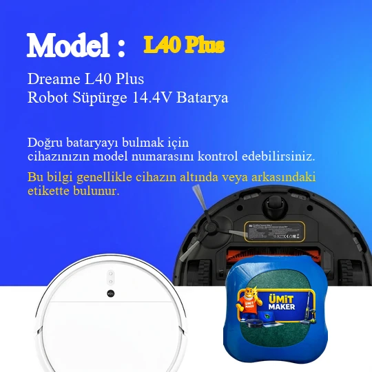 Dreame L40 Plus Robot Süpürge 7000 mAh Batarya - Resim 2