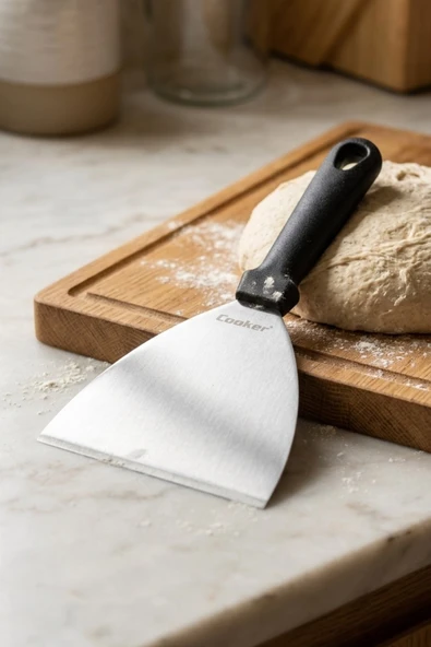 Cooker 12x24 cm Düz Paslanmaz Çelik Spatula YK1903 ürün görseli 1