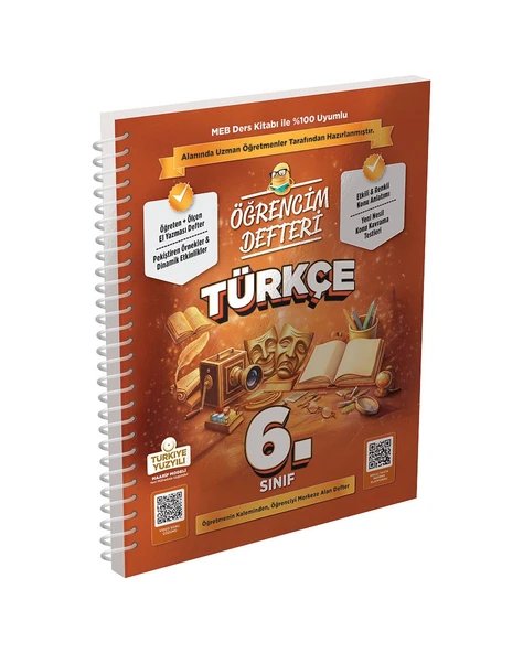 6.Sınıf Türkçe Öğrencim Defteri Murat Eğitim Yayınları ürün görseli 1