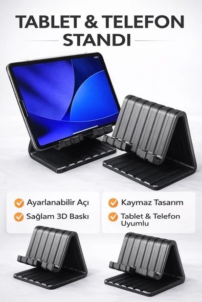 Minimalist iPad & Tablet Standı – Masaüstü Tablet Tutucu ve Destek Aparatı ürün görseli 1