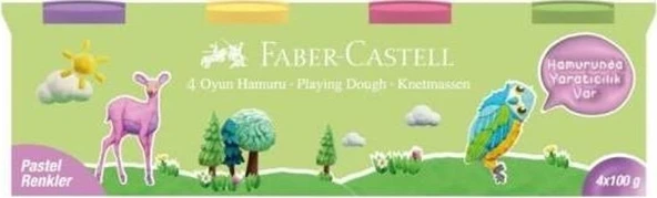 Faber-Castell Oyun Hamuru 4x100 Pastel Renkler 5170 000043 ürün görseli 1