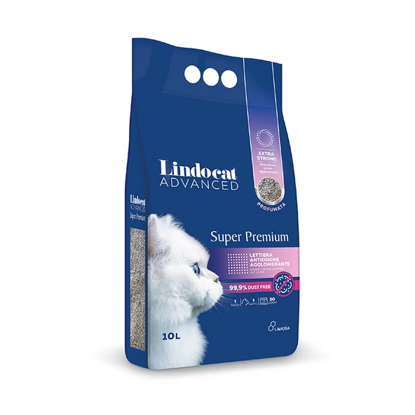Lindocat Super Premium Extra Güçlü Topaklanan Pudra Kokulu Kedi Kumu 10 Lt ürün görseli 1