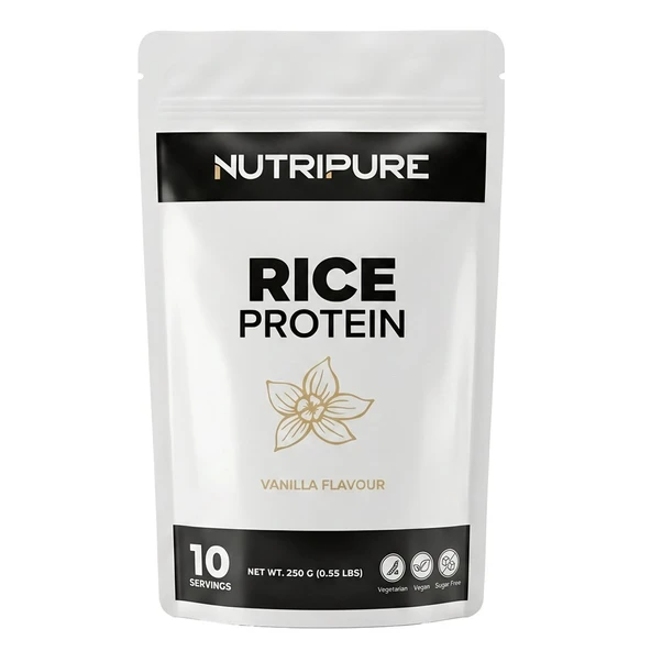 Nutripure Vegan Rice Protein Vanilya Aromalı 250 Gr. ürün görseli 1