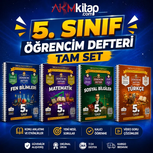 Murat Eğitim Yayınları 5.Sınıf Öğrencim Defteri Seti 4 Kitap ürün görseli 1