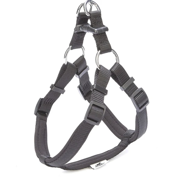 Doggie Konforlu Dokumadan El Yapımı Ronin Model Köpek Göğüs Tasması XS-1,5x35-45cm - Black ürün görseli 1
