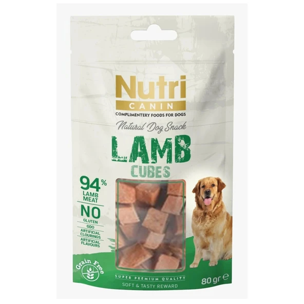 Nutri Canin Lamb Cubes Kuzulu Köpek Ödülü 80 gr ürün görseli 1