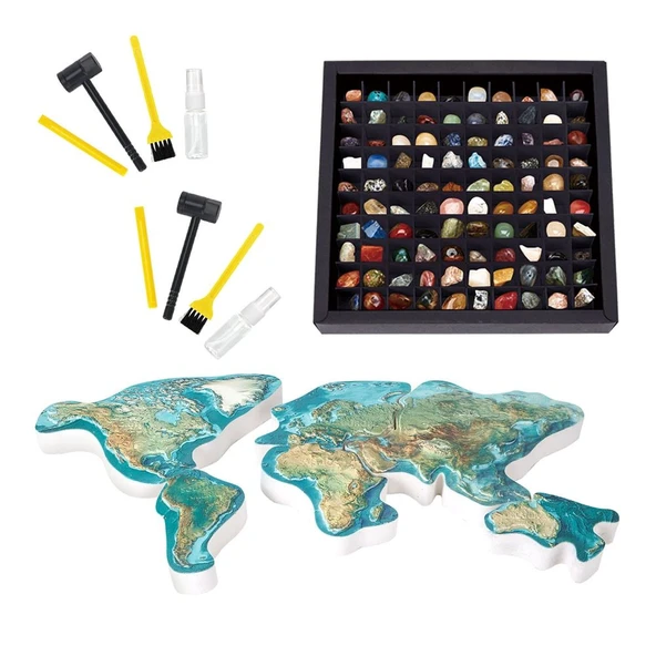 Dünyanın Kayaları ve Mineralleri Araştırma Seti 3D Puzzle G0801 ürün görseli 1