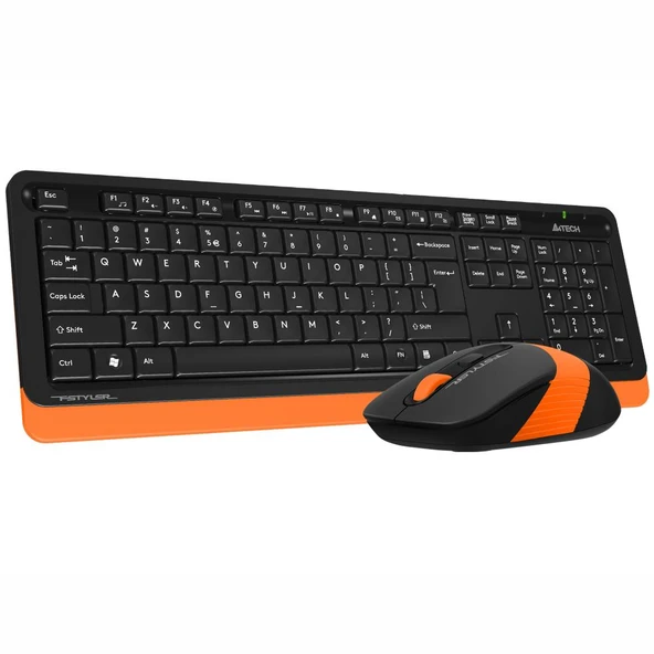 A4 Tech FG1010 Q Kablosuz MM Klavye Mouse Turuncu ürün görseli 1