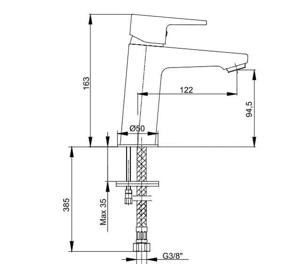 ECA DALİA LAVABO BATARYASI 102188111 - Resim 2