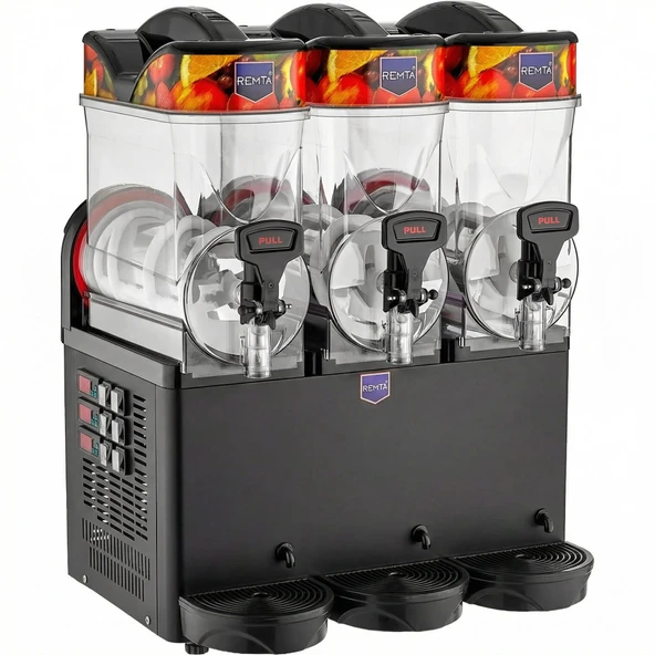 Remta Üçlü Slush (Buzlaş-Karlamaç) Makinası 12+12+12 lt - ST27 ürün görseli 1