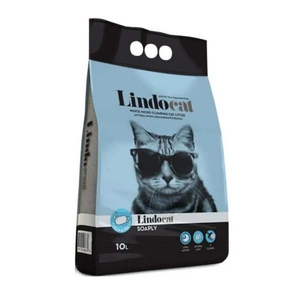 Lindocat Soaply Marsilya Sabunlu İnce Taneli Kedi Kumu 10L ürün görseli 1