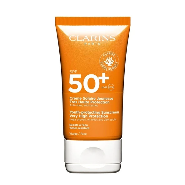 Clarins Youth Protecting Sunscreen Face Cream SPF50 50ml. ürün görseli 1