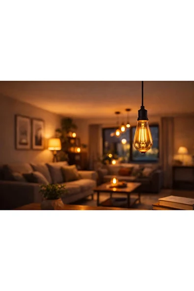 Rustik LED Filament Ampul ST64 6W 2700K E27 660 Lümen Dekoratif Ampul ürün görseli 1