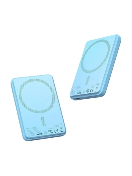 Mcdodo MC-3952 15W Mini Manyetik 5000 Mah Powerbank- Mavi ürün görseli 1