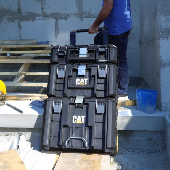 CAT DA41005 HYPER STACK 3’Lü Tekerlekli Kilitli Takım Çantası Seti - Resim 5