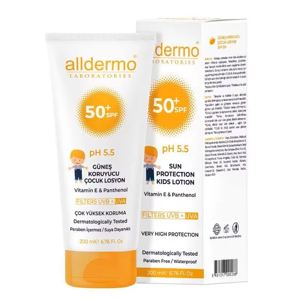 Alldermo Panthenol 200 ml 50 Faktör Çocuk Güneş Losyonu ürün görseli 1
