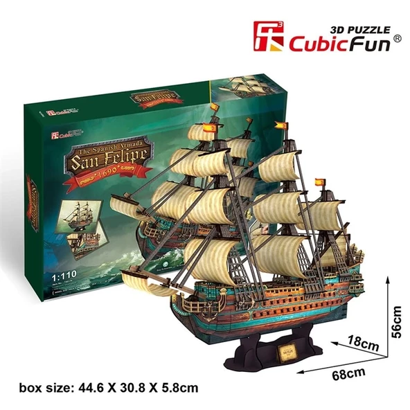 Cubic Fun 3D 248 Parça Puzzle San Felipe Gemisi ürün görseli 1