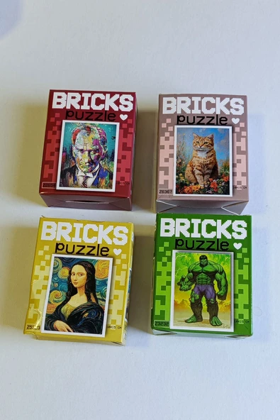 Bricks Puzzle 2’li Set – 10x15 cm Mini Yapboz ürün görseli 1